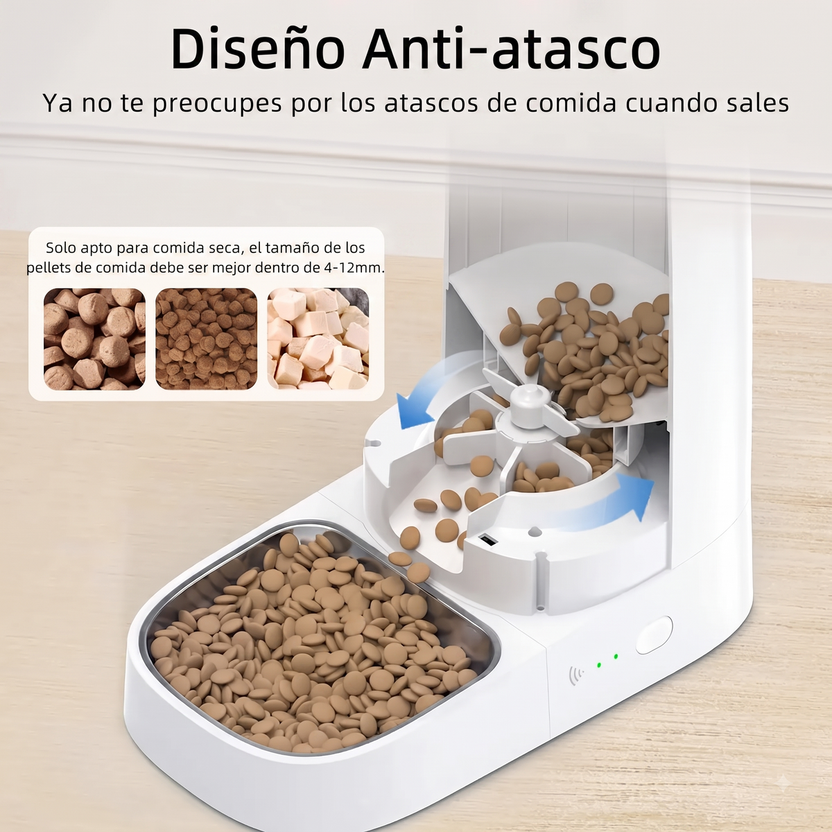 Comedero automático WiFi, tolva de 4 litros