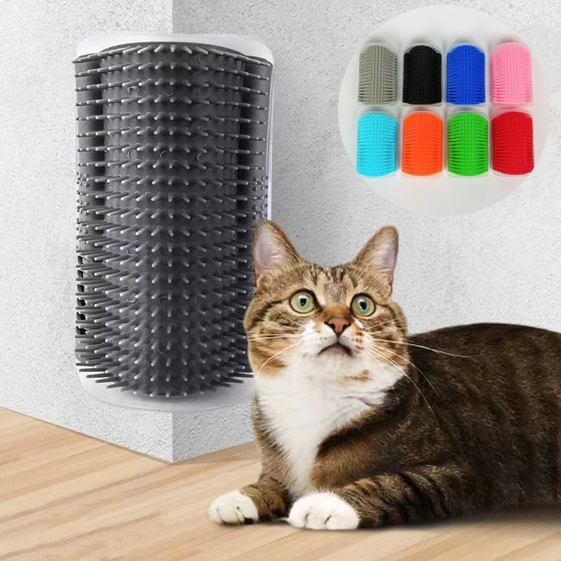 Cepillo autolimpiante de esquina para gatos y perros
