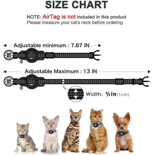 Collar para gatos - funda para AirTag (AirTag no incluido)