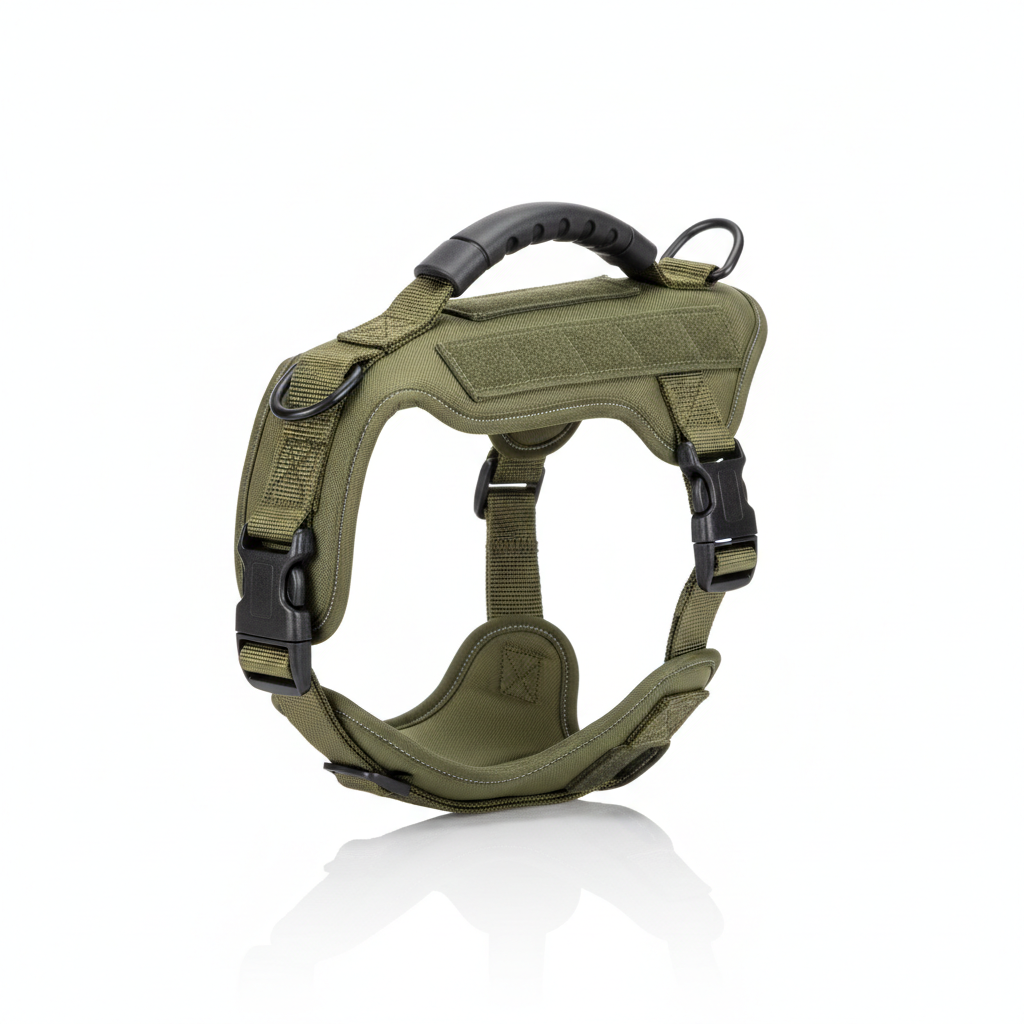 Arnés Táctico Anti-Tirón para Perros con Asa de Control Nylon 1000D Reflectante – Omnipet